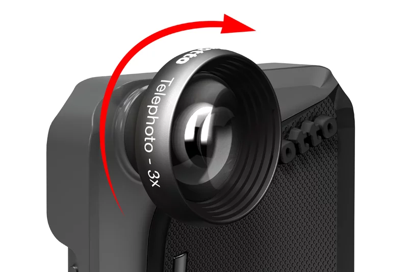 There are a variety of Klyp+ lenses which can be used with the Manfrotto Klyp+ case for iPhone 6 and 6 Plus