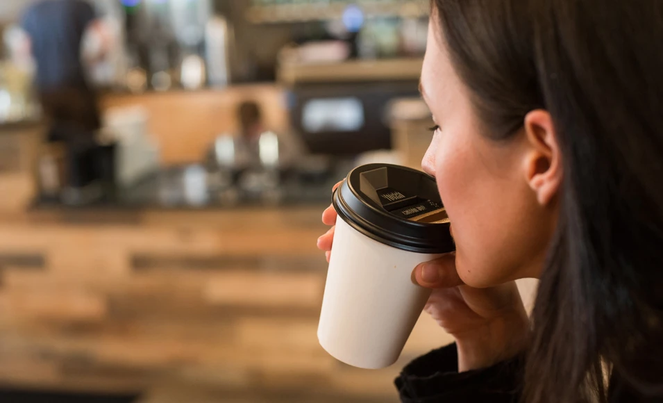 Viora Lid features a drinking well where the fluid collects before reaching your lips