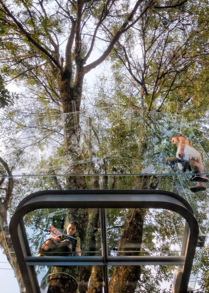 The chantli kuaulakoyokan treehouse features seven square meters (75.3 sq ft)of floorspace