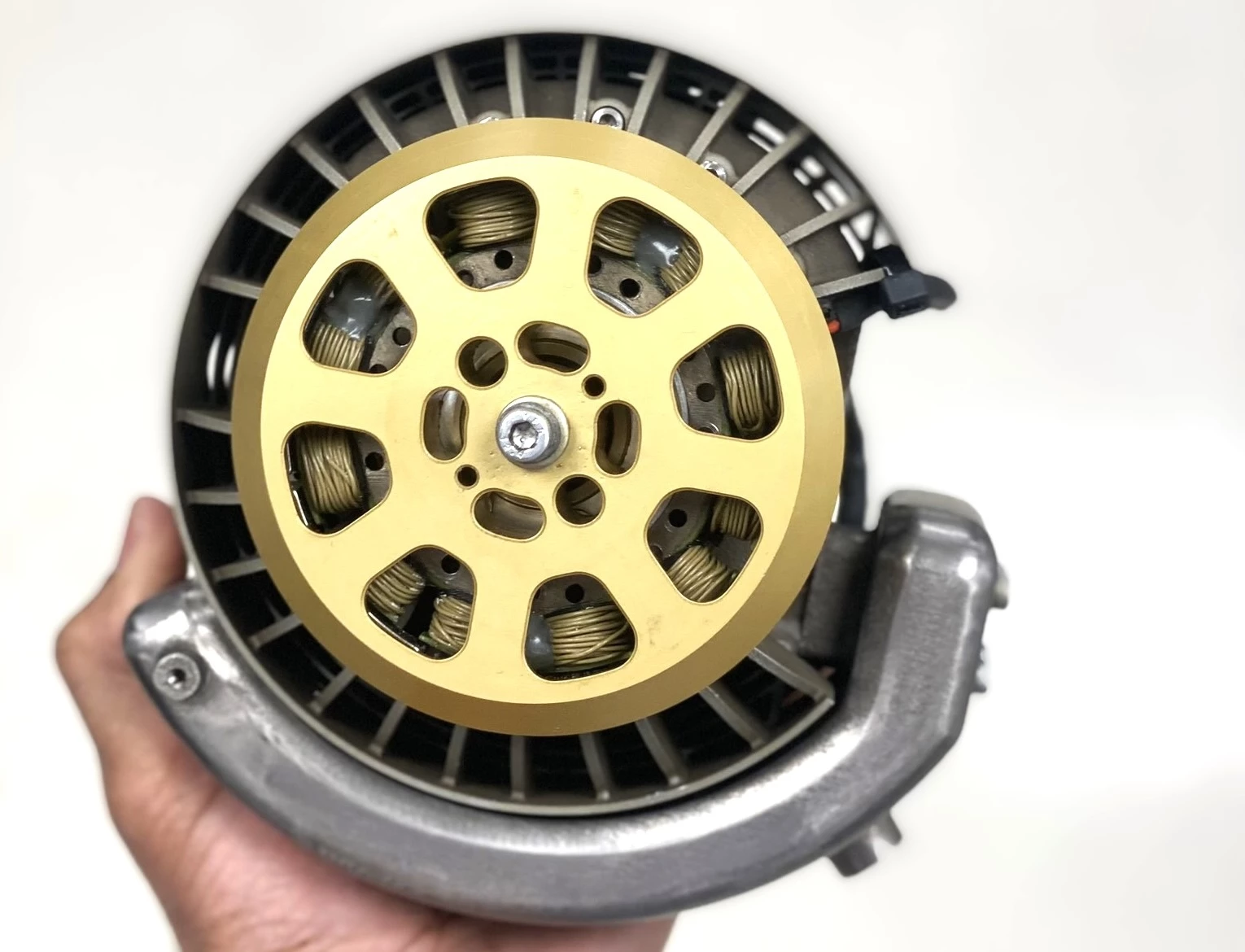 You don't want to dunk it, but you can grab and lift this motor pretty easily
