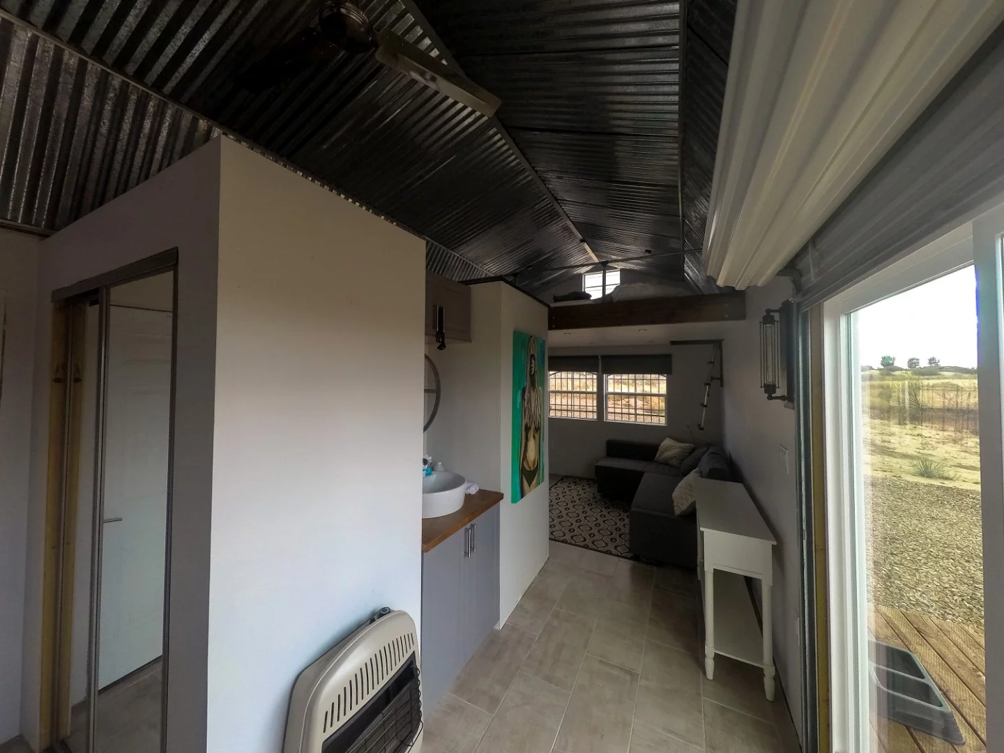 The original 340sq ft barn was converted into the main living space.