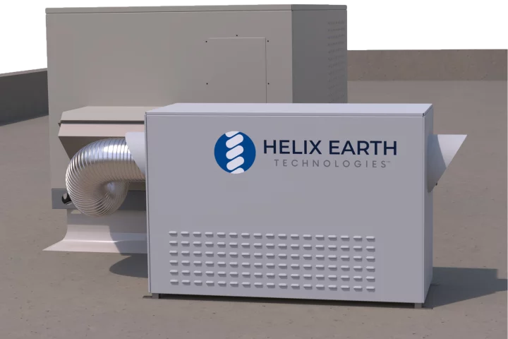 The Helix Micra system can be retrofitted to existing commercial AC systems