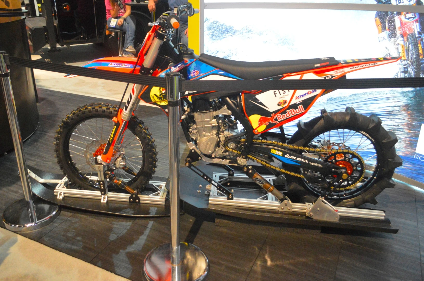 A look at a wave-riding motorbike as used by Robbie Madison