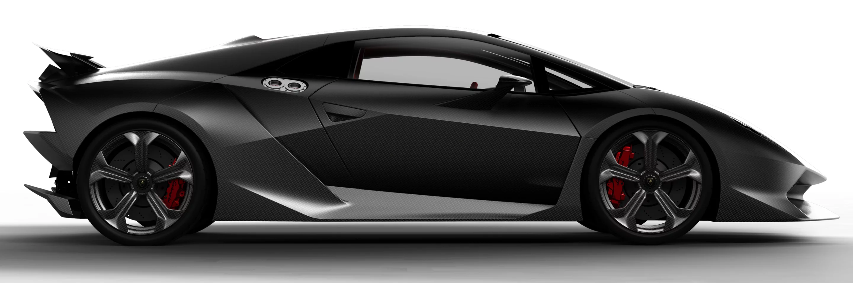 The Lamborghini Sesto Elemento side view