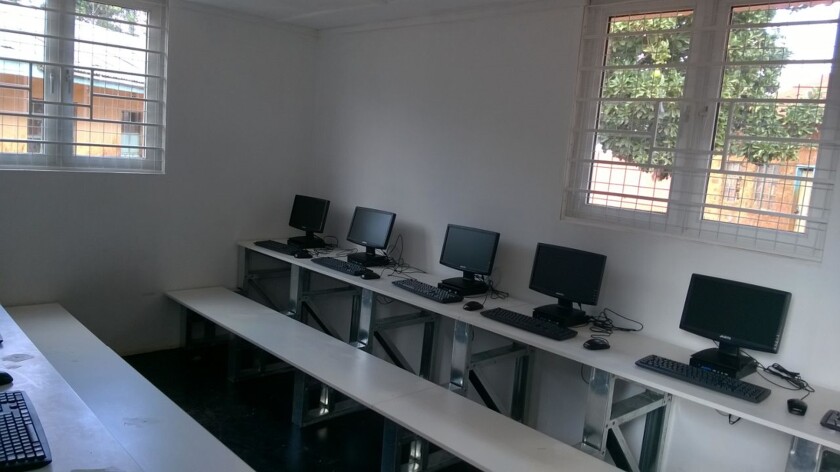 Each Solar Classroom in a Box has 10 computers for students and one for a teacher