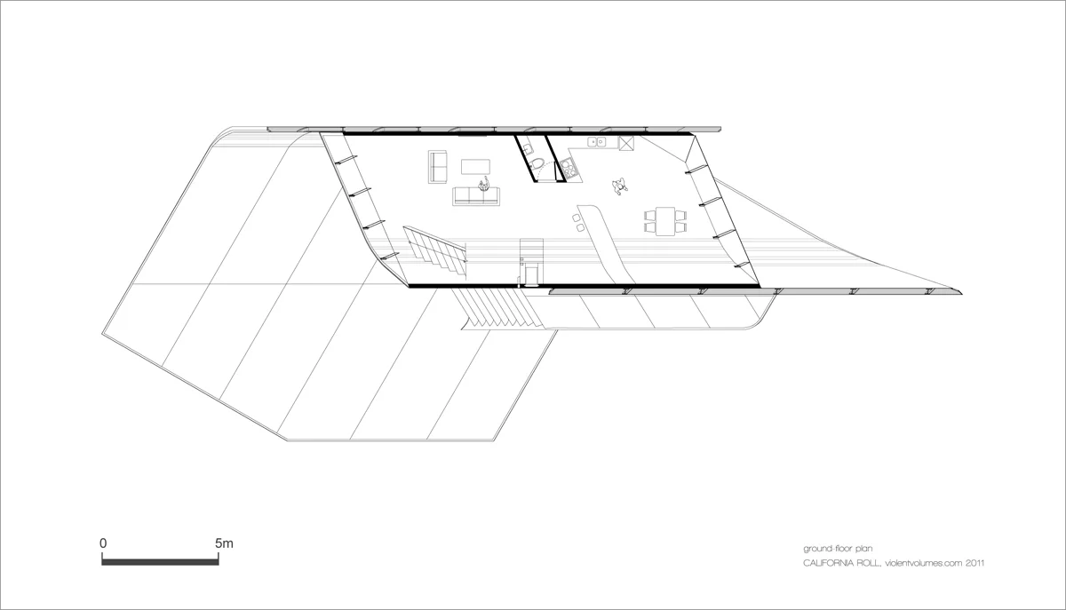 Daniel's modular housing concept features a carbon fiber truss frame (image from Violent Volumes)