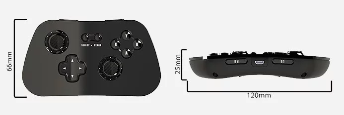 The dimensions of the controller