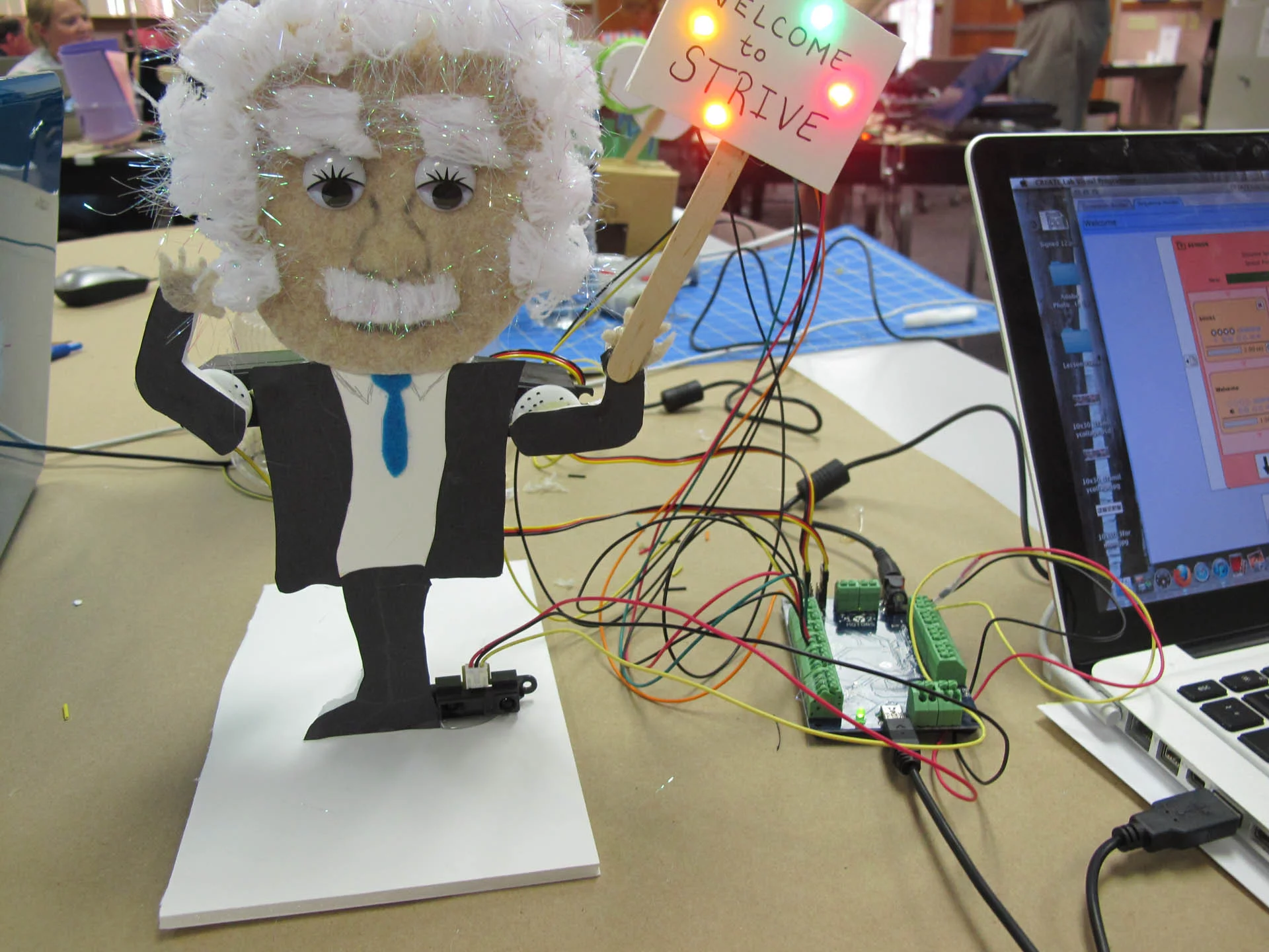 The Hummingbird kit allows children to turn their art projects into moving, interactive robots