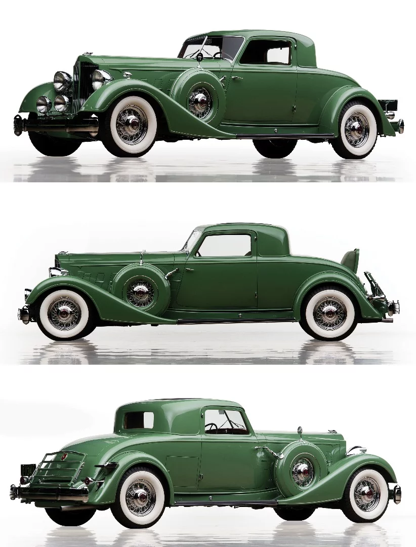 This 1934 Packard Twelve Individual Custom Stationary Coupe by Dietrich (Lot 233) sold just outside the top 100 cars of all time at $4,180,000, at the same time as besting the previous world record price for a Packard by nearly a million dollars. The previous record for a Packard was held by this 1934 Packard Twelve Runabout Speedster which sold at RM’s Scottsdale auction in January, 2006 for $3,190,000 (pictured directly below). The car which broke this nine-year-old record is one of just five surviving 1934 Eleventh Series Twelve Individual Custom Stationary Coupes, all but of which are held in long-term, private museum collections. There’s a great back story to the car, which involved a lot of detective work during its restoration, plus a few artifacts, which enabled the original Dietrich car to be recreated near atom perfect. The completed restoration took the 2005 Pebble Beach Concours d’Elegance by storm, winning First in Class, the CCCA Award of Excellence, and the Most Elegant Closed Car.