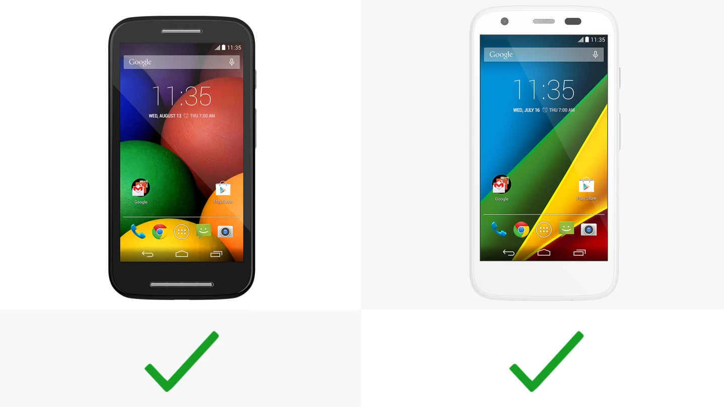 Both phones have a splash-resistant coating