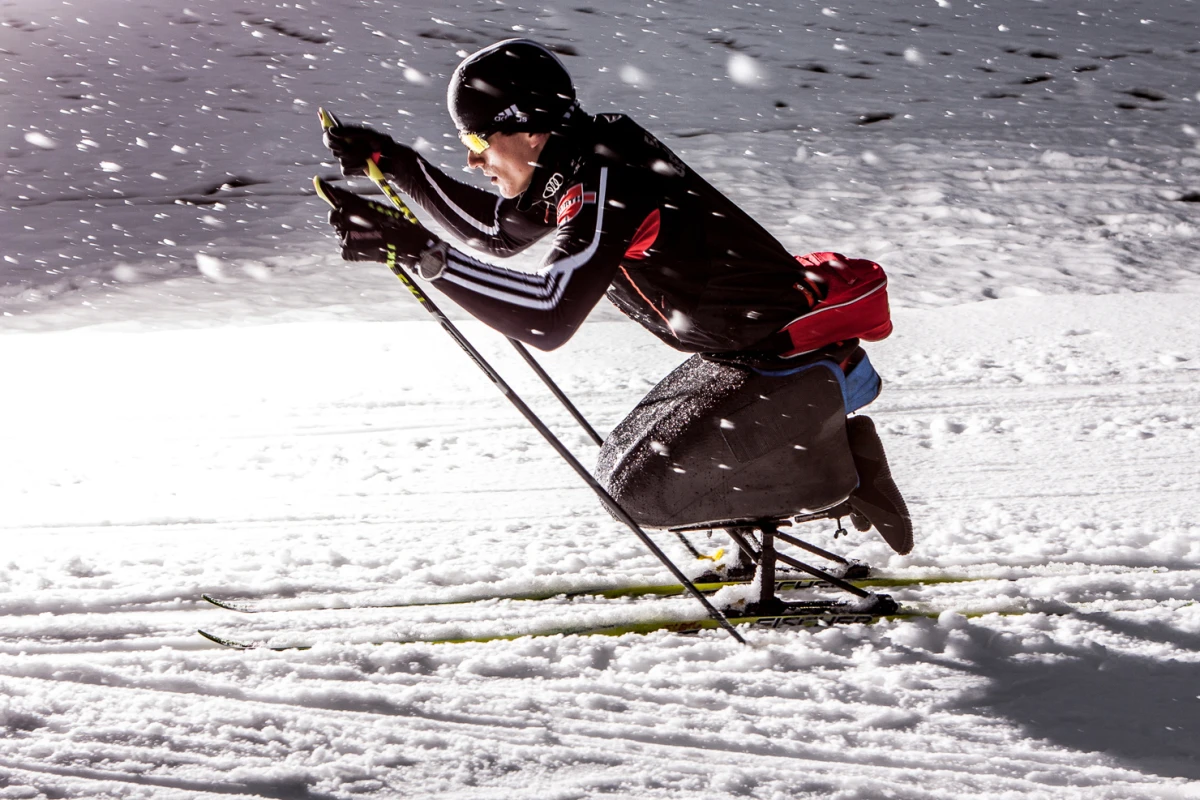 Scientists are using new technology to develop ski sledges optimized for each individual athlete (Photo: Ruben Elstner, MikroTribologie Centrum µTC)