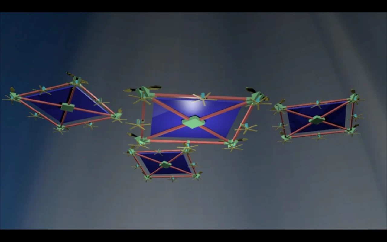 A model of a high altitude aerial power plant that harvests both solar and wind energy and beams it wirelessly to the ground.(Image: New Wave Energy UK)