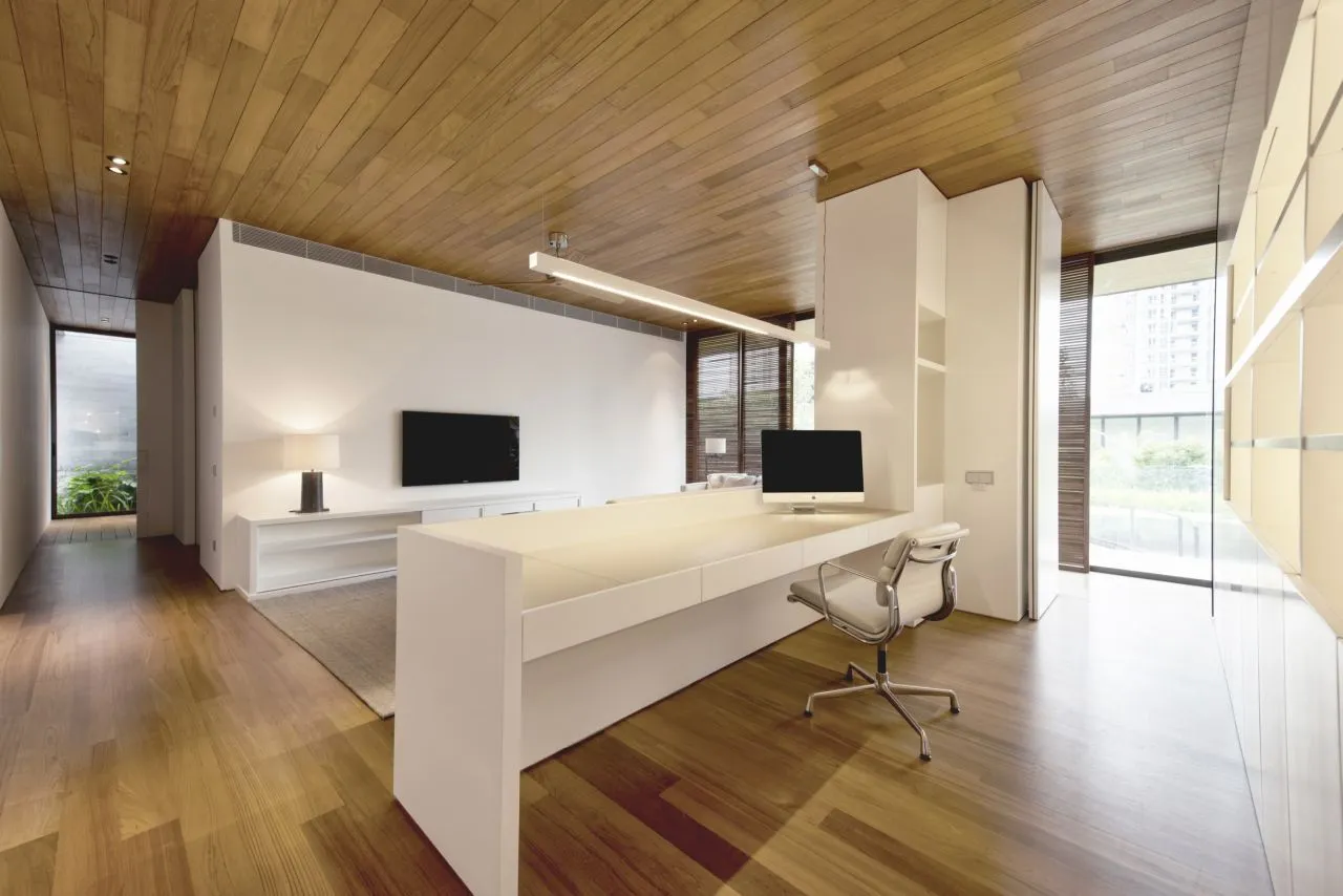 The Wall House has shared spaces where the family can come together Photo: Bryan van der Beek and Edward Hendricks)