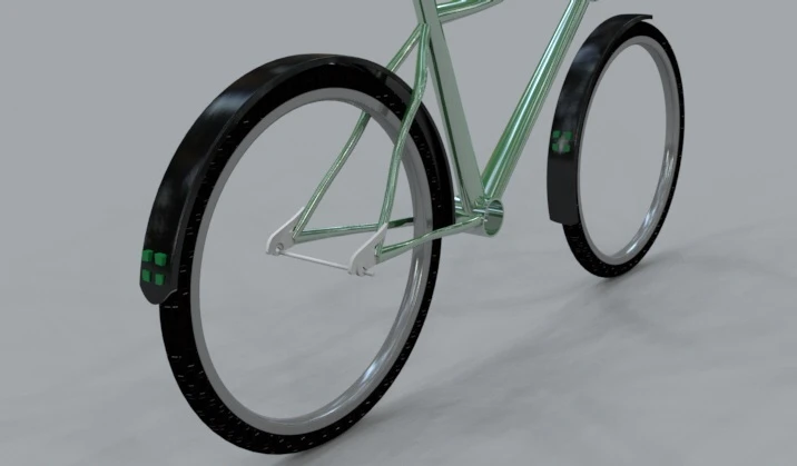 A rending of Polysole bicycle fenders