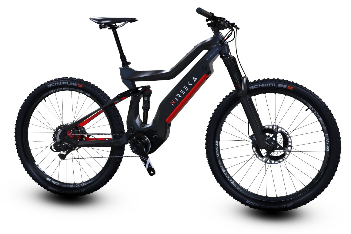 The Nireeka Nyx becomes the flagship of the range, a high-spec carbon-framed enduro off-road ebike