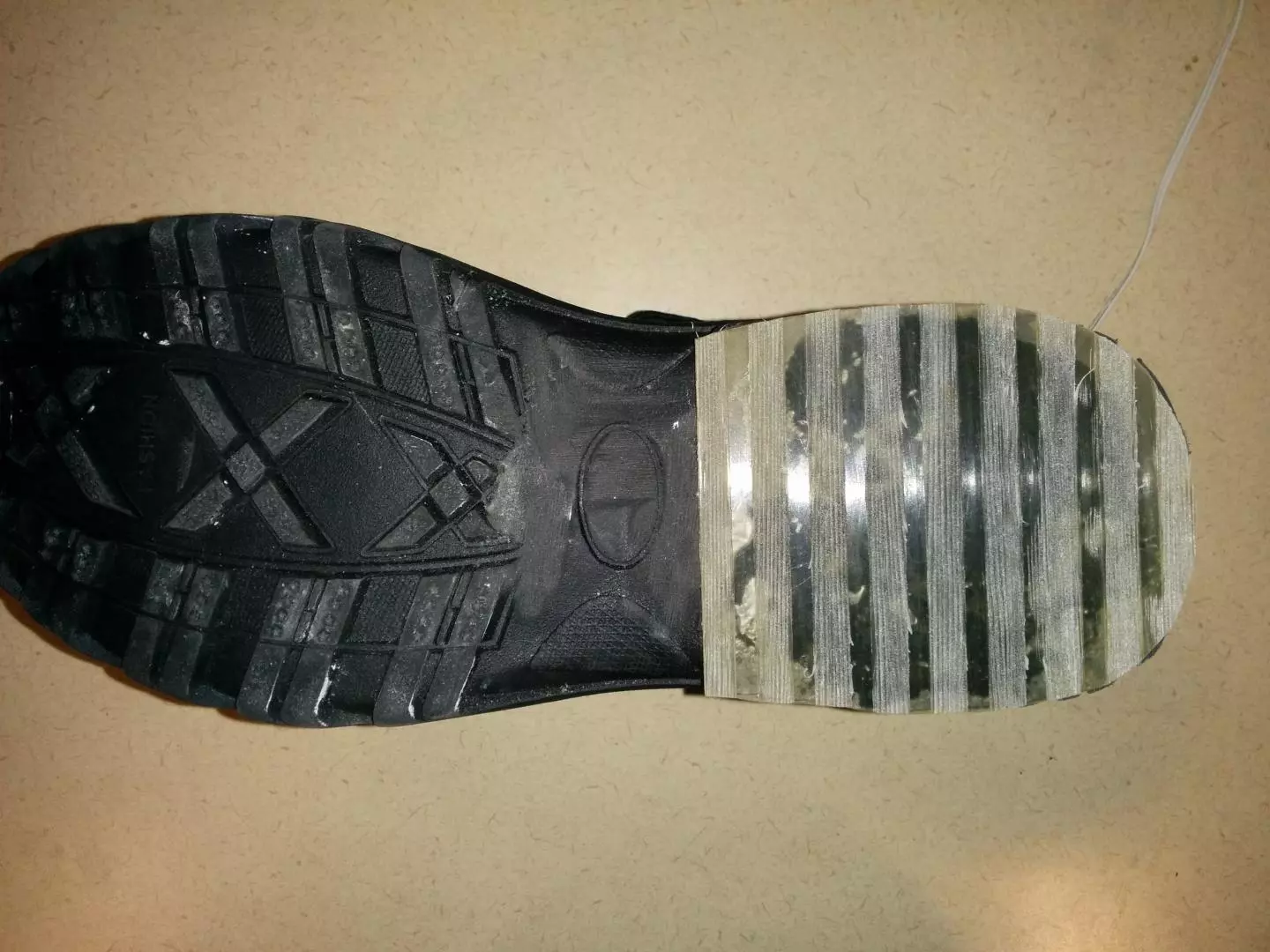 The heel of this boot is made from the experimental new material (Photo: Toronto Rehabilitation Institute)