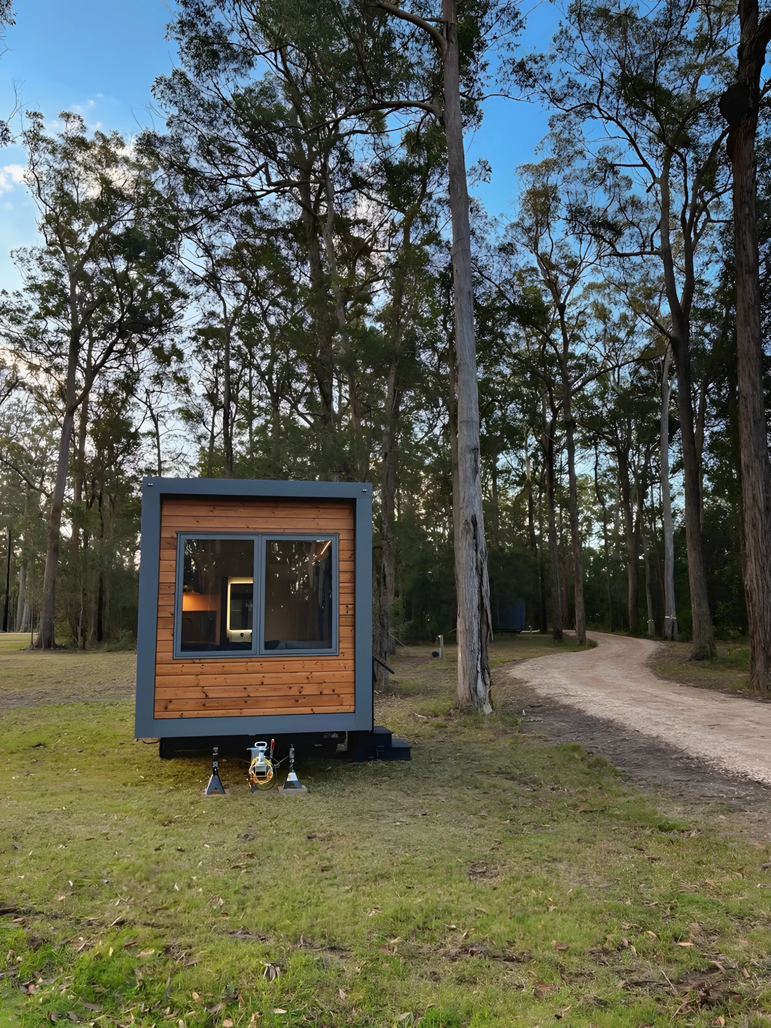 The Chipper BNB is based on a double-axle trailer and has a length of just 5 m (16.4 ft)