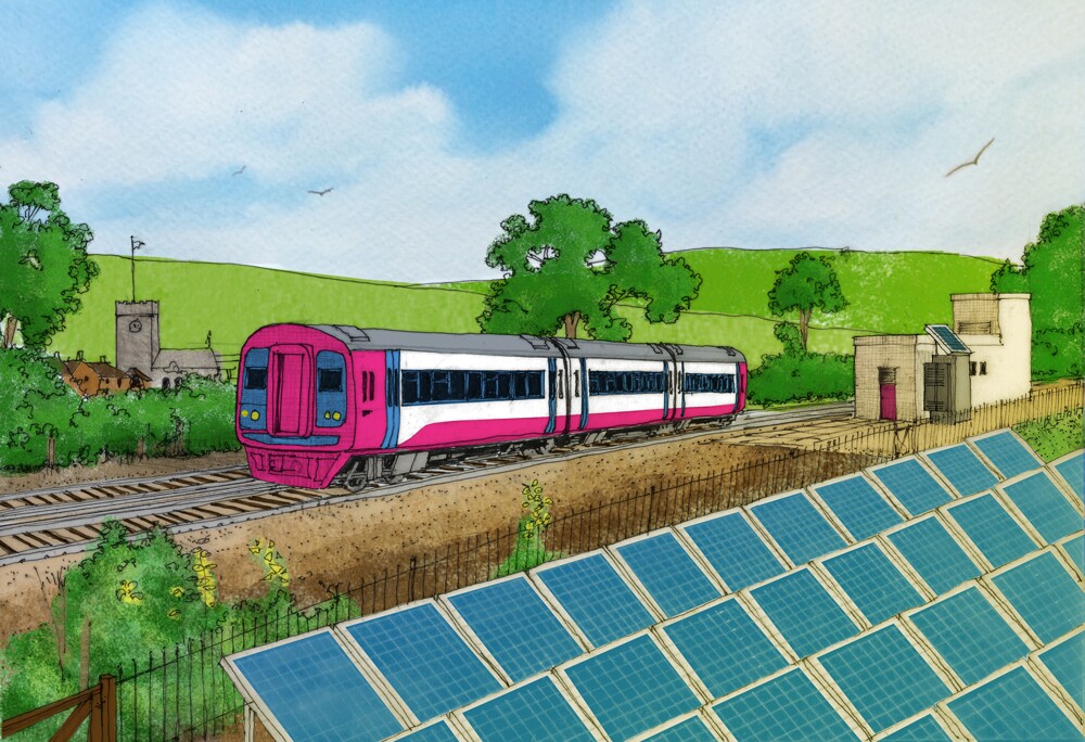 Riding Sunbeams has started looking into powering UK trains from solar farms