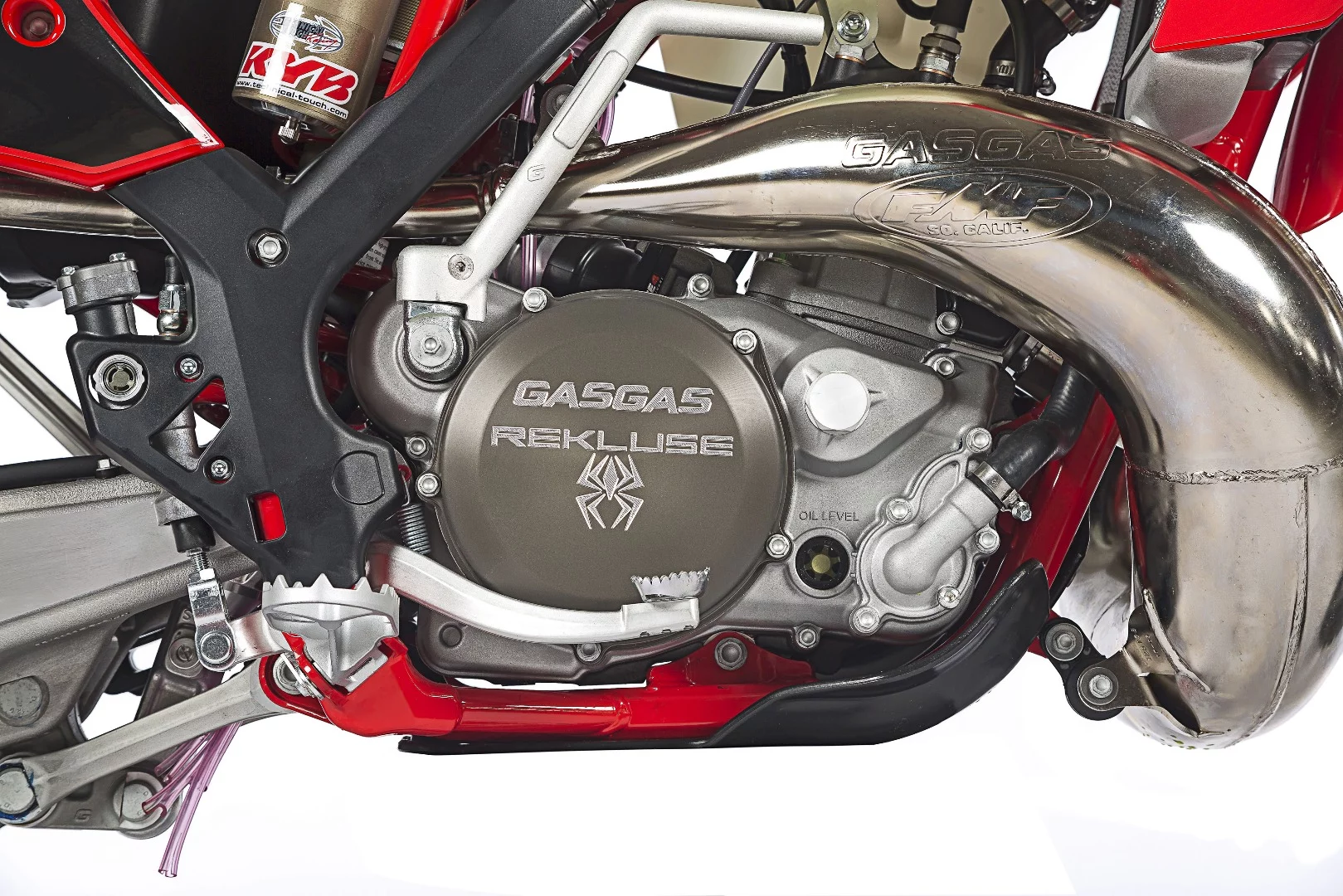 Gas Gas Enduro GP: Rekluse clutch cover and housing helps cool the clutch