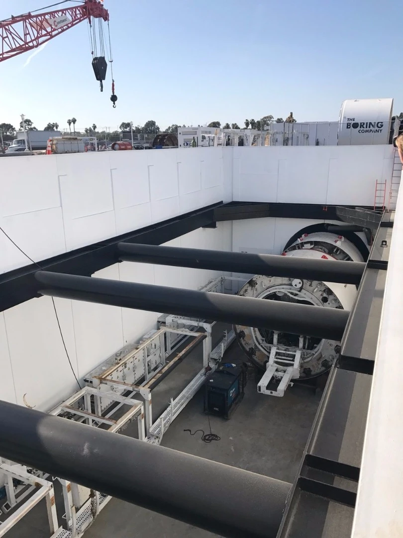 The Boring Company has begun digging at SpaceX headquarters near Los Angeles