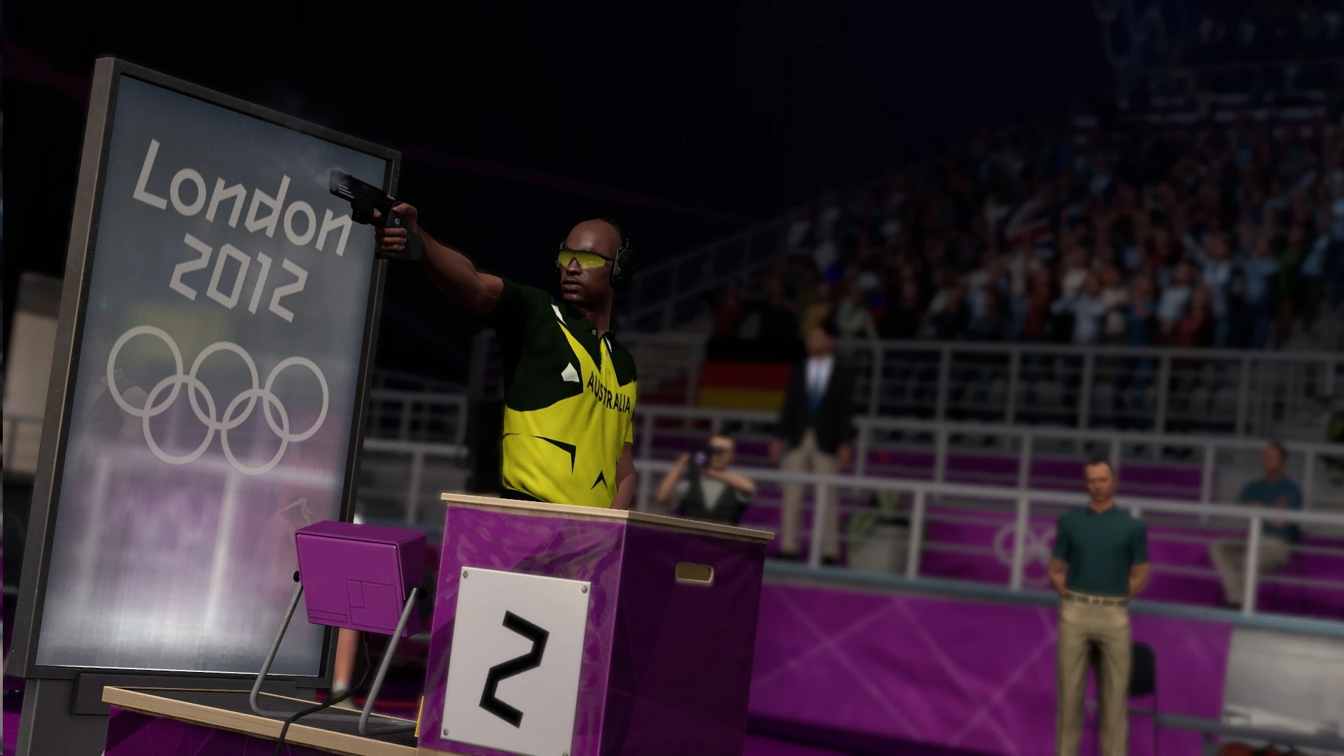 Pistol shooting is tense: one of the better events