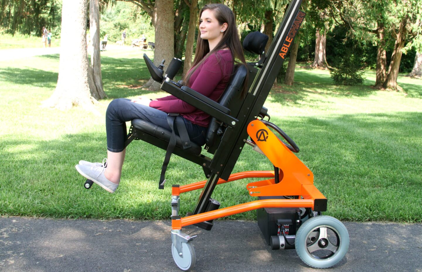 The AbleChair can power along at up to 4 mph