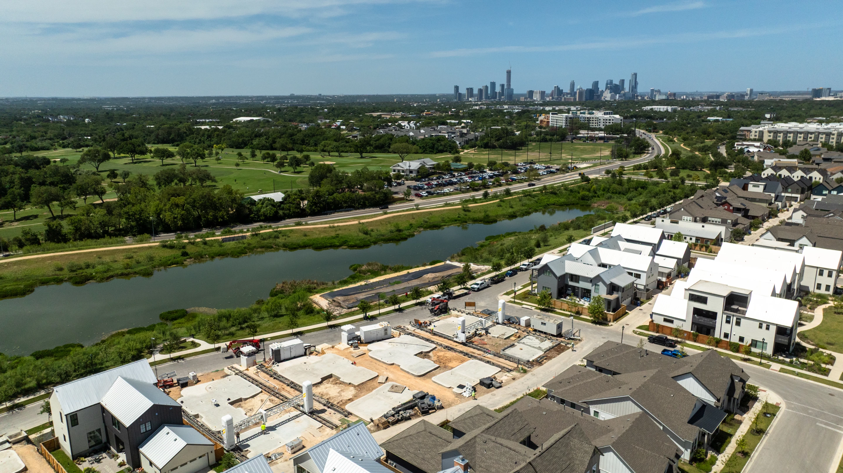 The 3D-printed homes are located in central Austin, Texas, and are part of a larger housing development