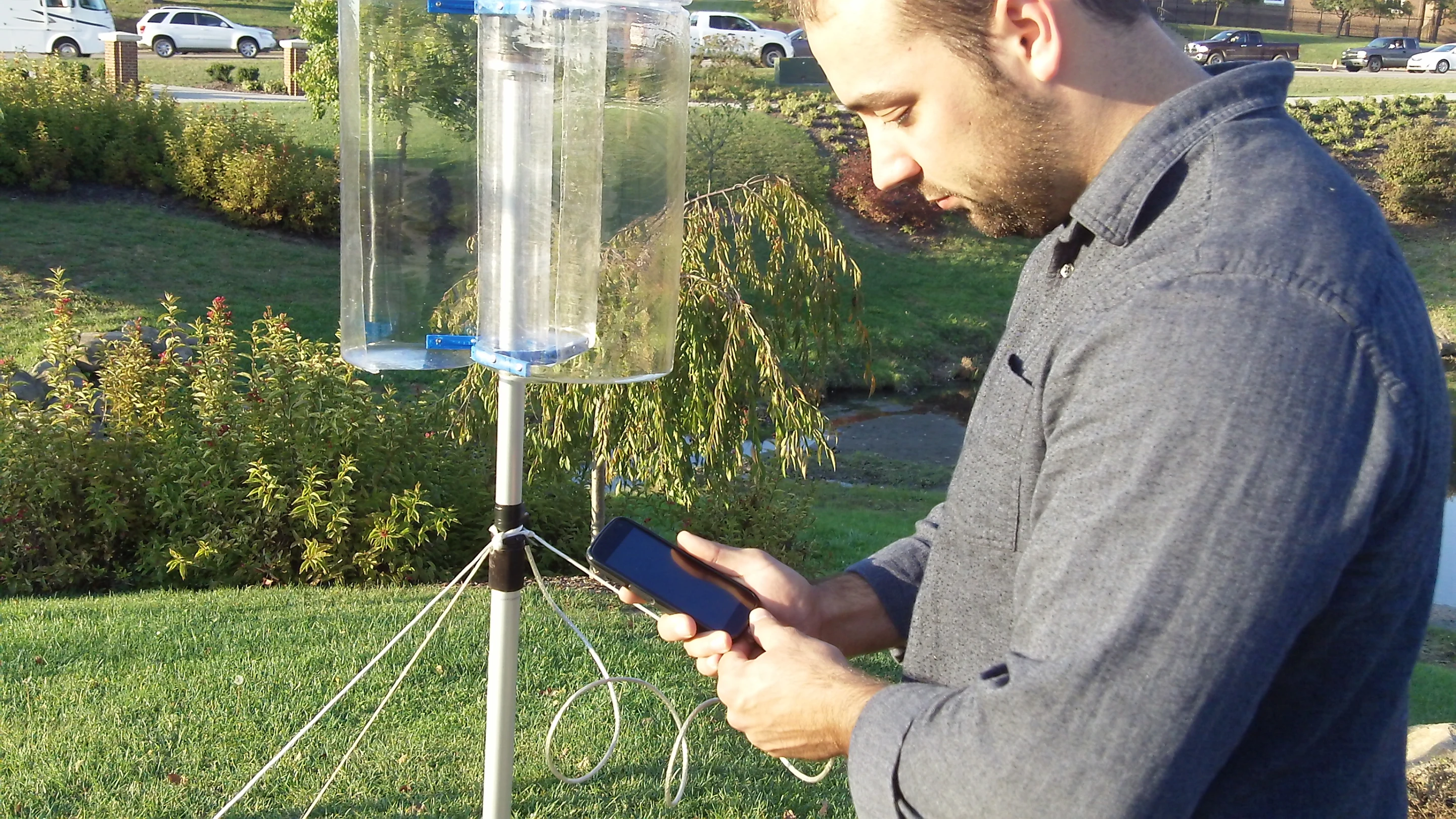 The Wisp wind turbine can charge USB devices right from the generator or from the integrated battery module