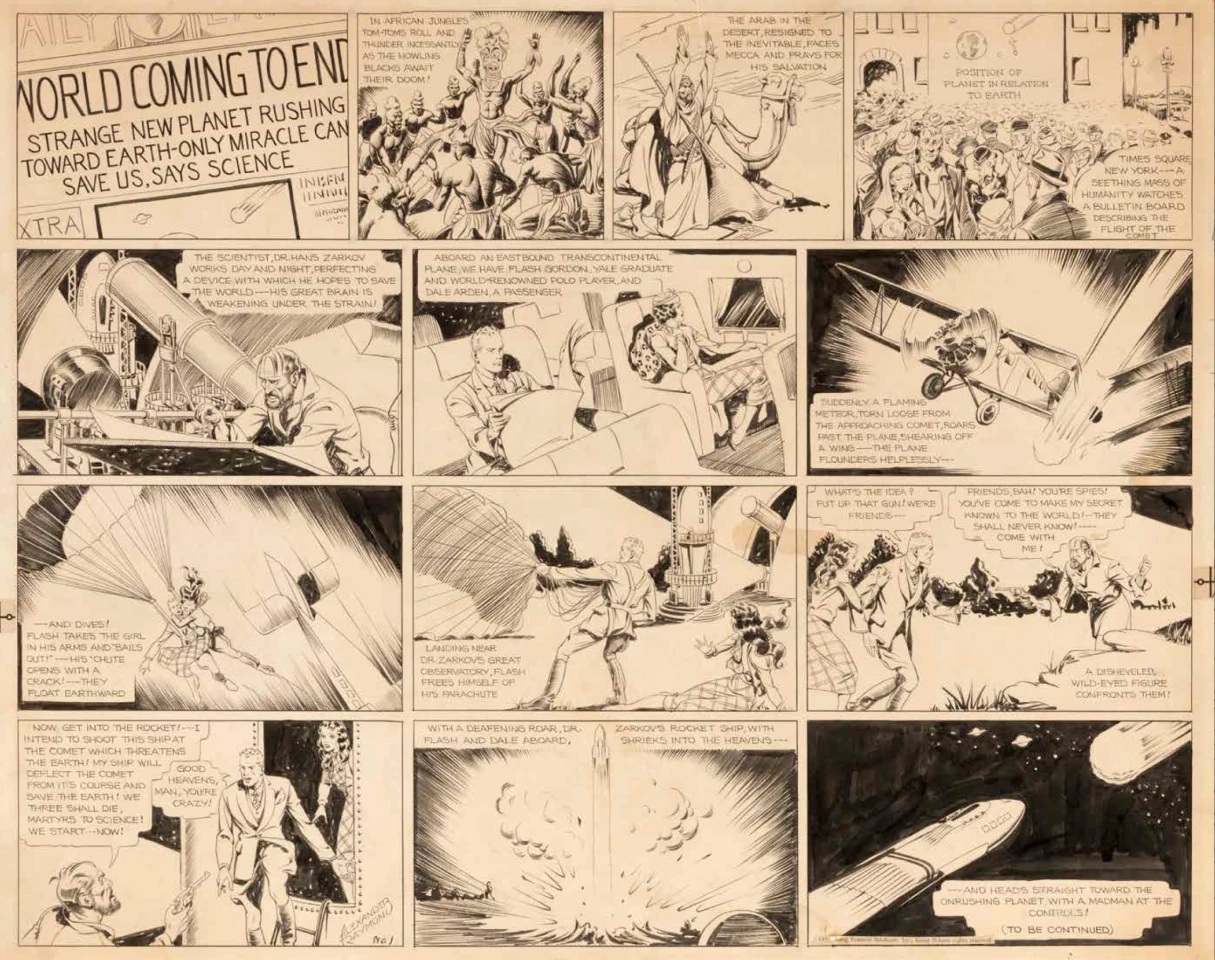 The original Flash Gordon comic strip sold for $512,000 at Profiles in History on March 31, 2020
