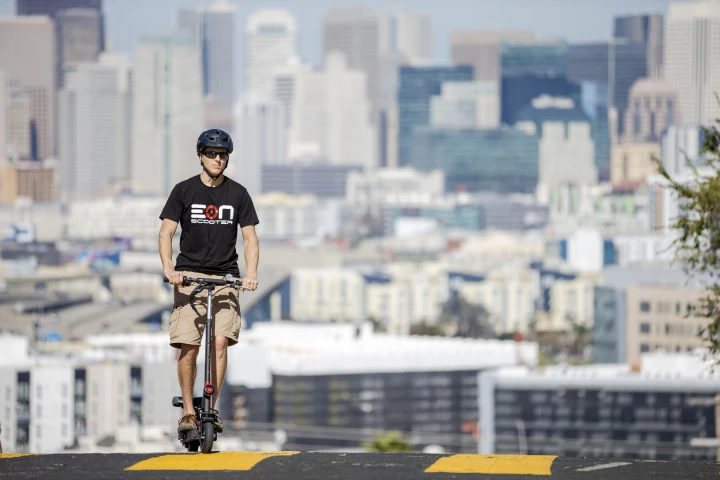 The Eon Scooter has the torque to make riding up hills easier