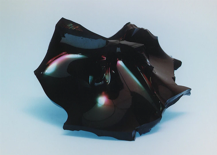 One of the first pieces of glass coming from the Hanford site containing the vitrified nuclear waste