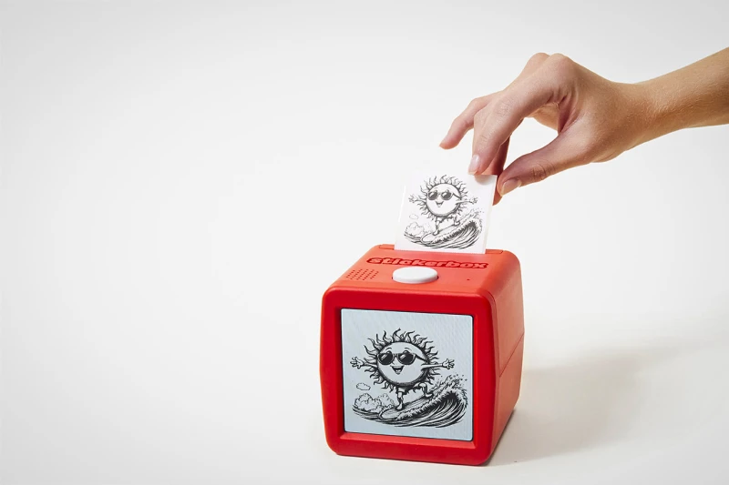 This AI gadget turns kids' creative ideas into printable stickers