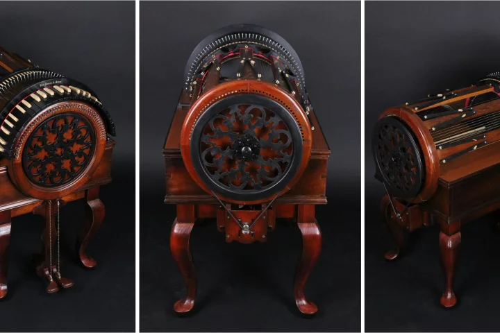 Jon Jones & Sons and Antiquity Music have debuted an intriguing vintage-looking new instrument called the Wheelharp at NAMM