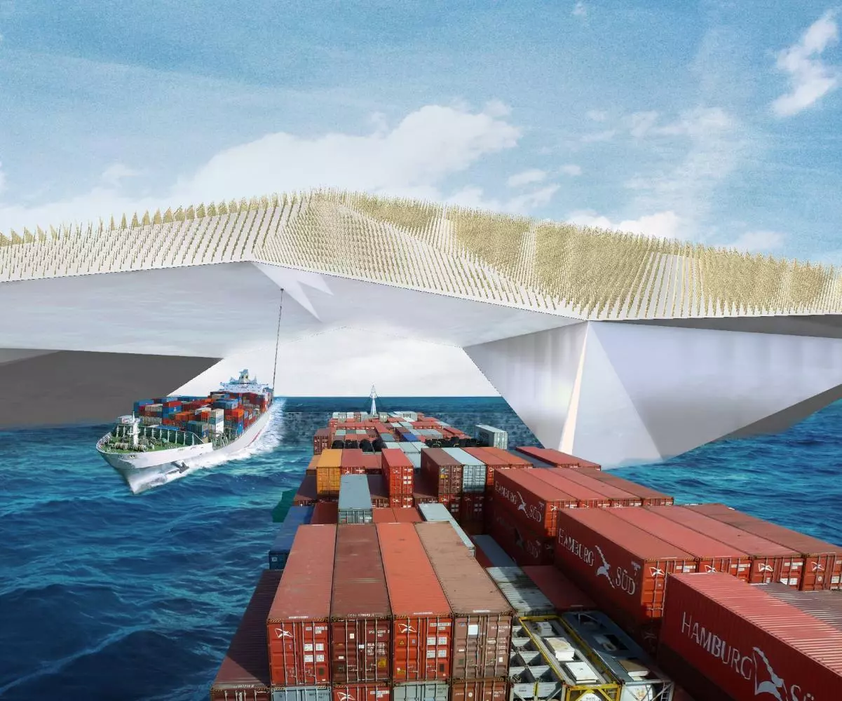 In 2013 Quentin Perchet entered this amazing concept called The Stormscraper. This giant superstructure captures energy from the ocean using solar cells and by triggering lighting with its gold spikes