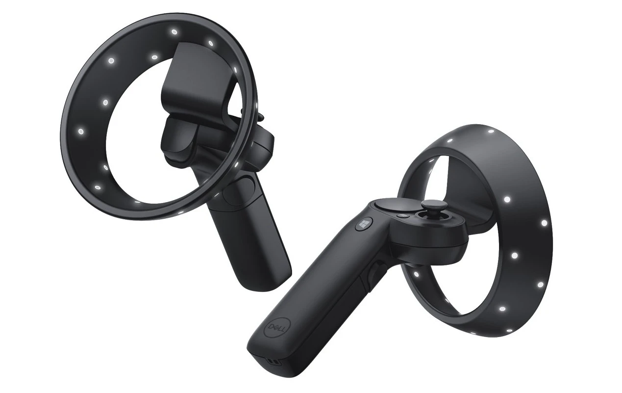 The Dell Visor system includes controllers that are very similar to the Oculus Touch and Microsoft's own Mixed Reality controllers