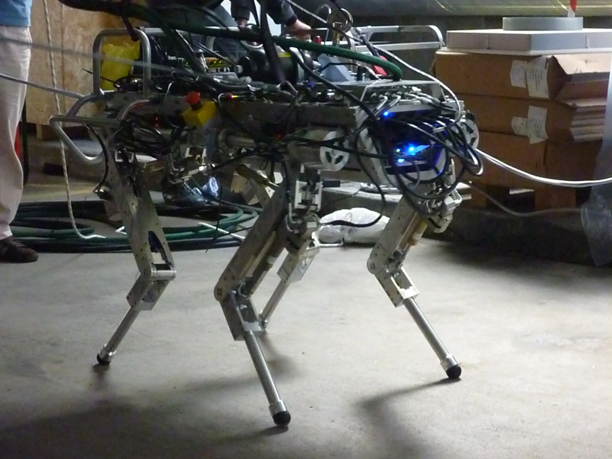 HyQ is a hydraulically-actuated quadruped robot developed at the Italian Institute of Technology