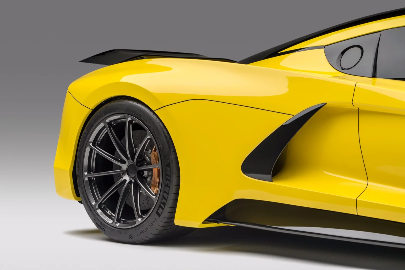 A newly designed chassis and carbon fiber body give Hennessey's Venom F5 hypercar a curb weight of 2,950 lb (1,338 kg)