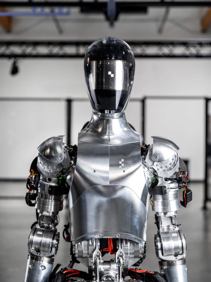 The face-level screen will be used to communicate the robot's current and future intentions