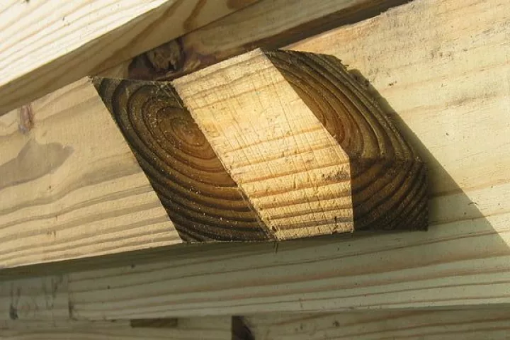 Pressure-treated lumber has been shown to leach much less preservatives, when treated using a newly-developed technology