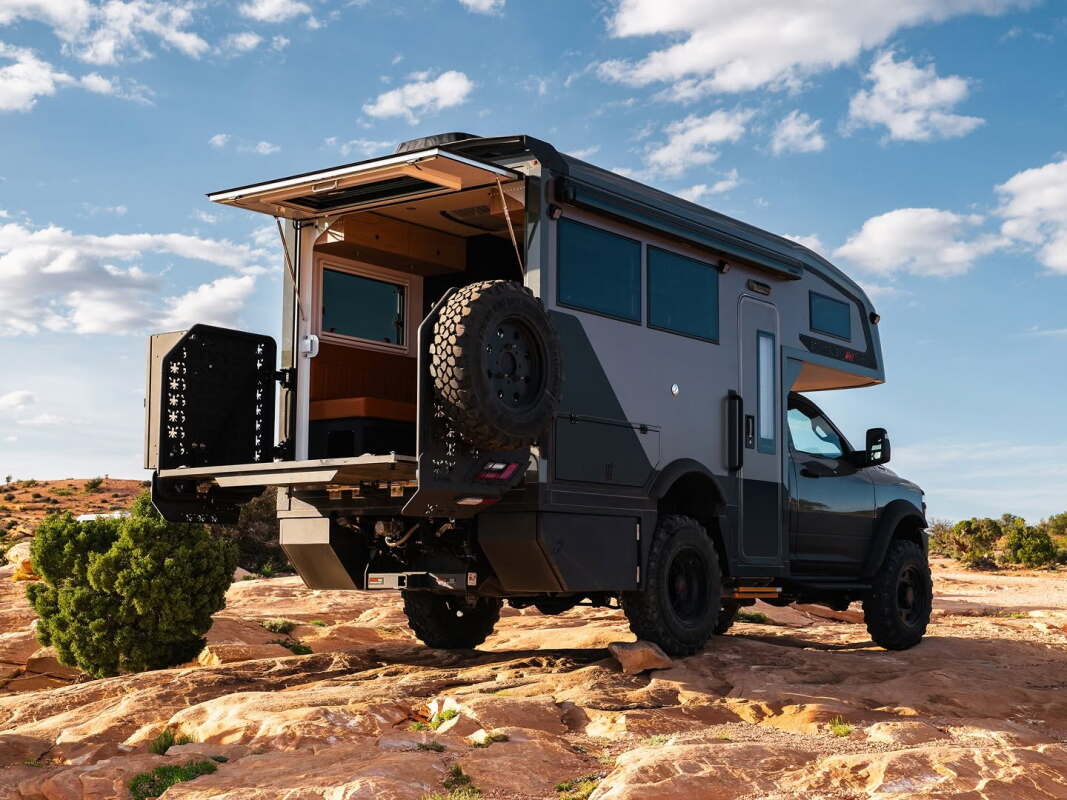 Brilliant Ram 4x4 camper truck is a private deck in the great outdoors