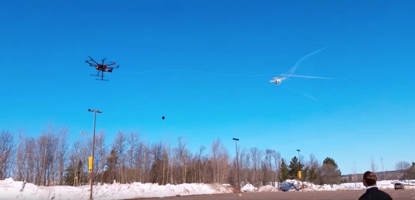 This prototype anti-drone hexacopter comes out of Michigan Tech