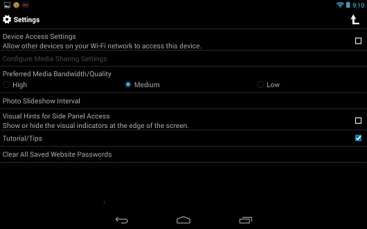 Twonky Beam settings allow you to stream in high quality