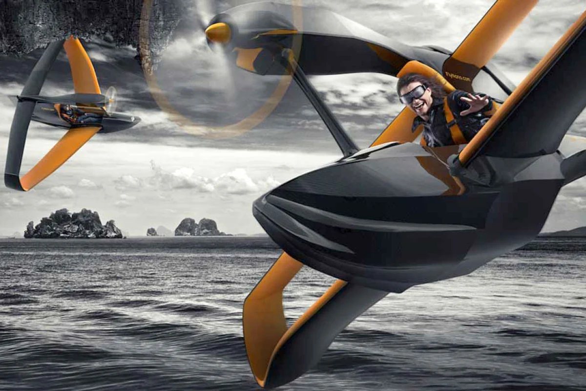An artist's impression of the FlyNano at play