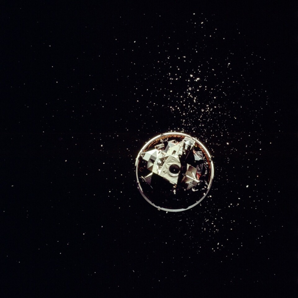 The Lunar Module inside the S-IVB during Apollo 17