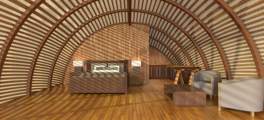 Render showing alternative layout for the Cocoon