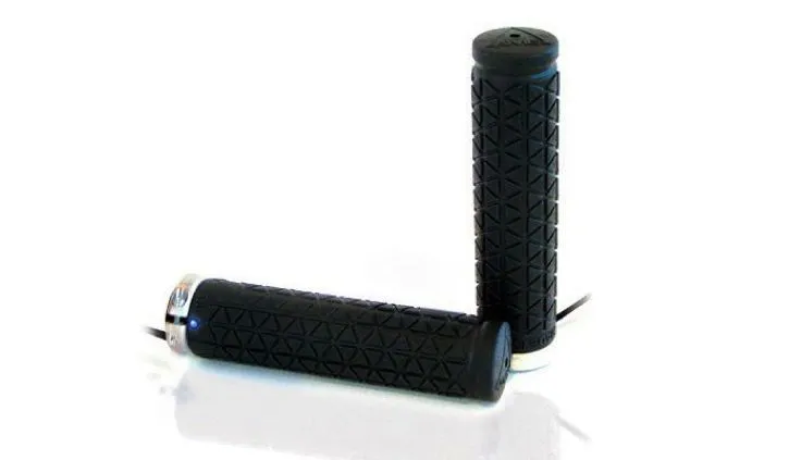 A'ME's Clamp-On MTB Heated Tri Grips are designed to warm the hands of winter cyclists