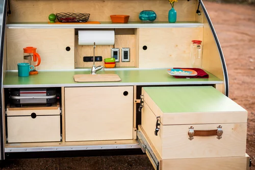 The right hand drawer houses a bespoke cooler