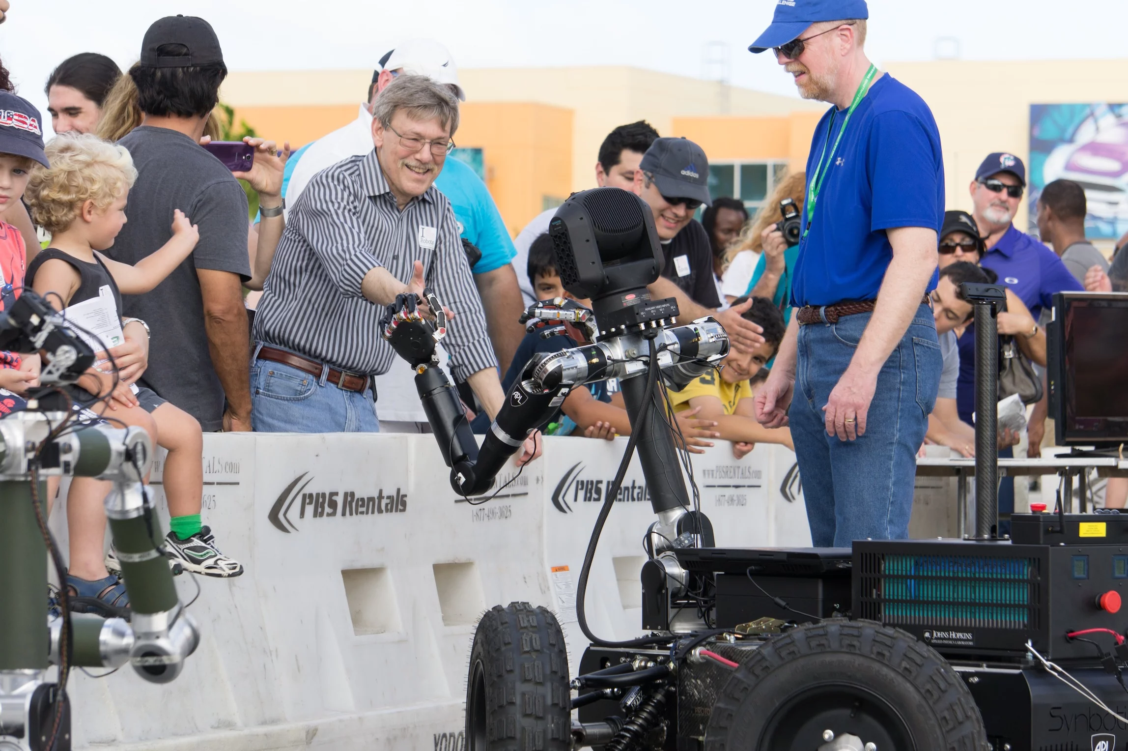 An exhibition robot at the DRC