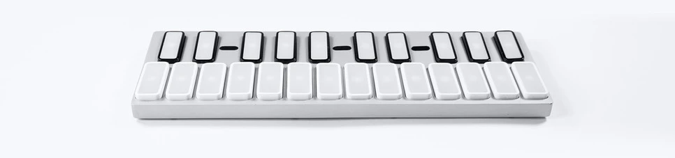Spanning 24 keys across two octaves, Keys is built from predominantly plastic but with a metal baseplate