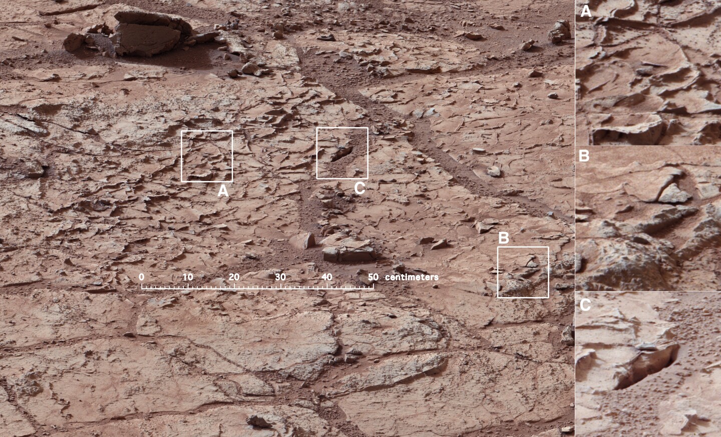 “John Klein” area selected for first drilling test (Image: NASA/JPL-Caltech/MSSS)